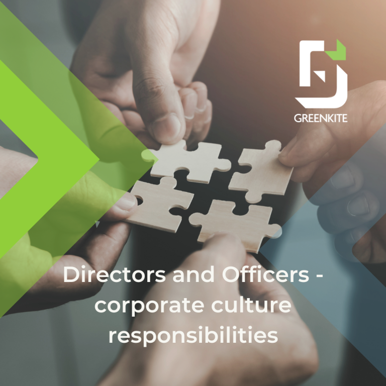 Directors and Officers - corporate culture responsibilities